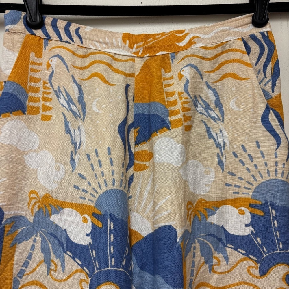 Midnight Sky Celestial Tropical Printed Wide Pants - Picture 5 of 11